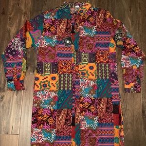 Zaful Tribal Button Down Shirt